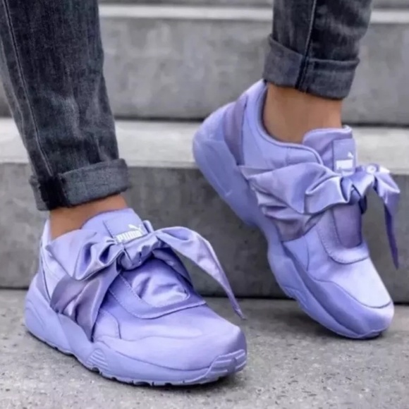 PUMA FENTY Purple Bow Sneakers NEW NWT - Picture 7 of 9